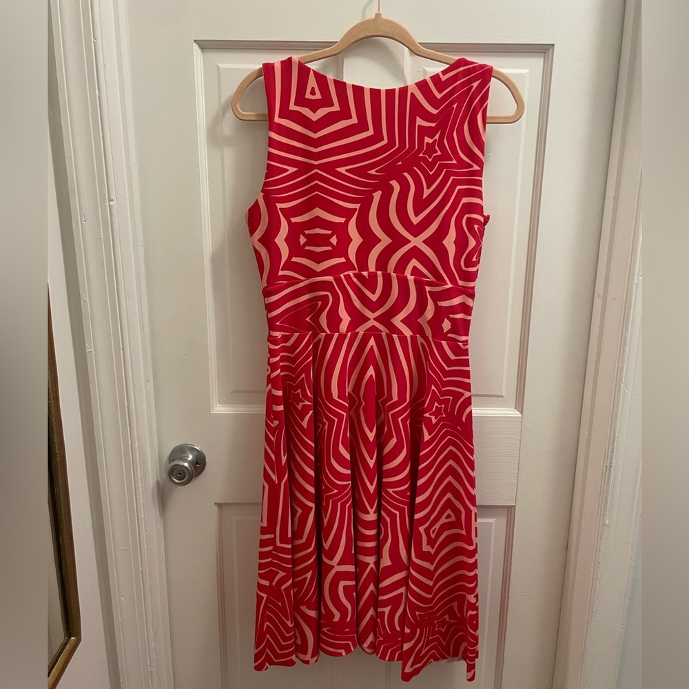 Exoticathletica Lady Labyrinth Red Reversible Comfort Crop mini dress US16-18